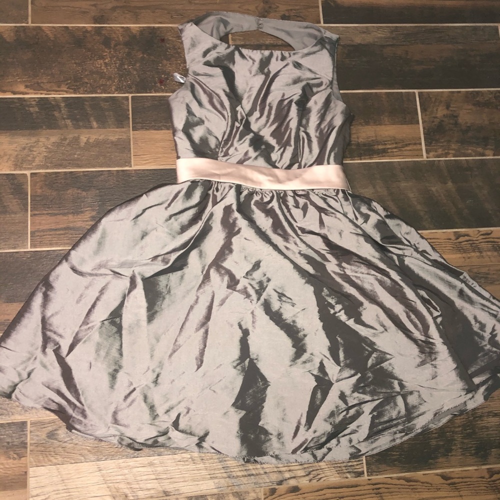 Grey satin dress